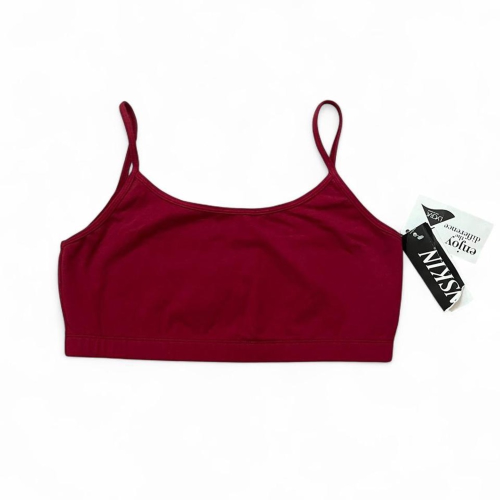 VINTAGE DANSKIN • BURGUNDY SPORTS BRA • SIZE - XL • NWT
